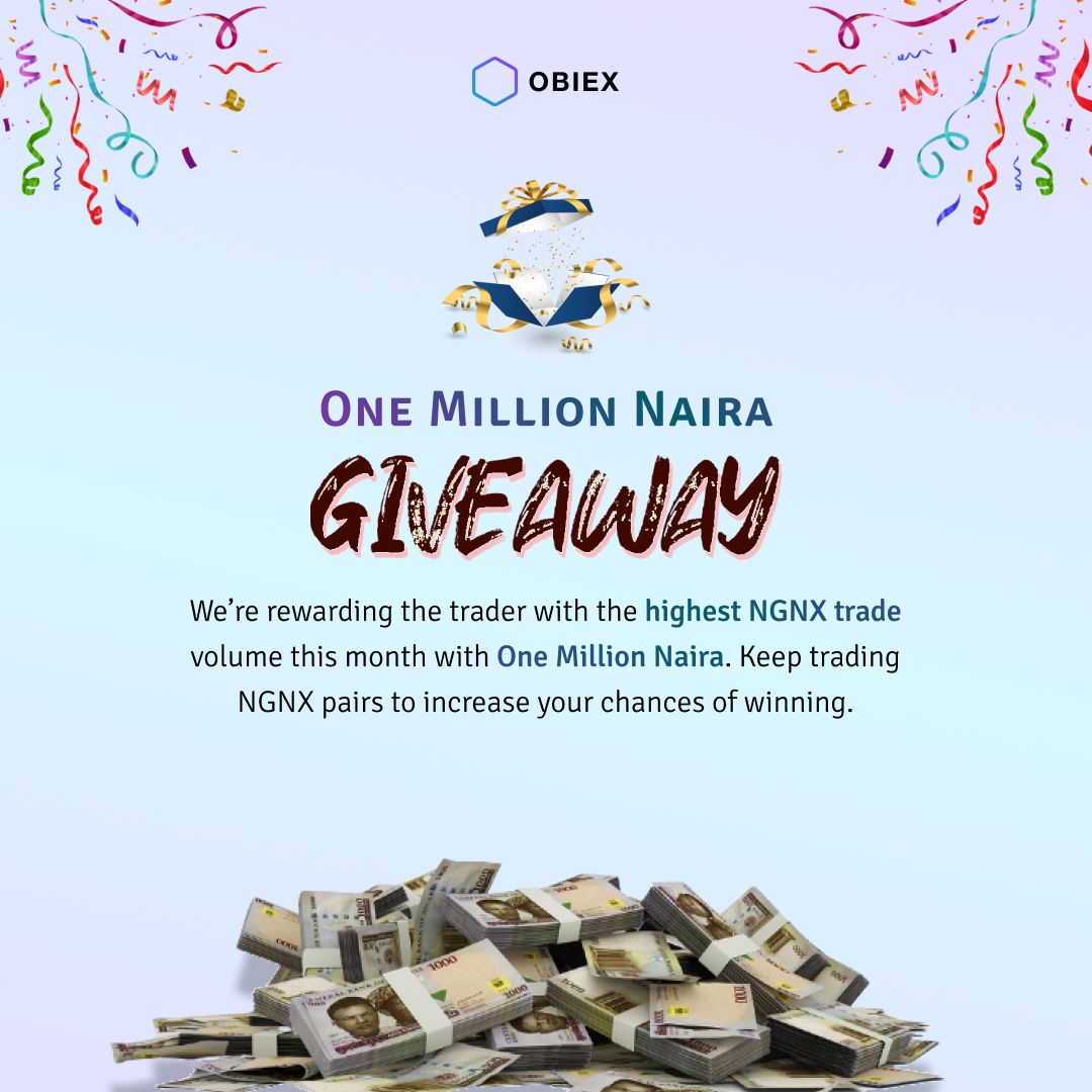 Win 1 million Naira by trading on Obiex.