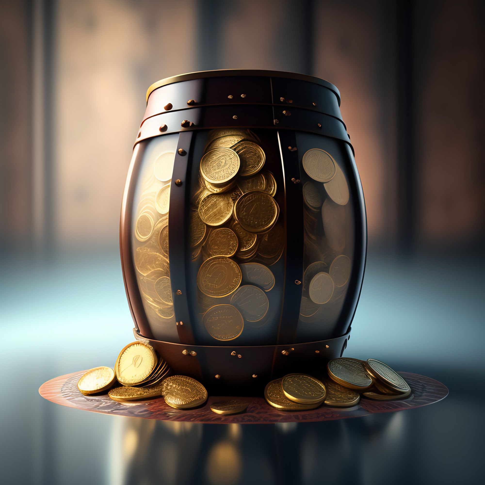 A jar of coins