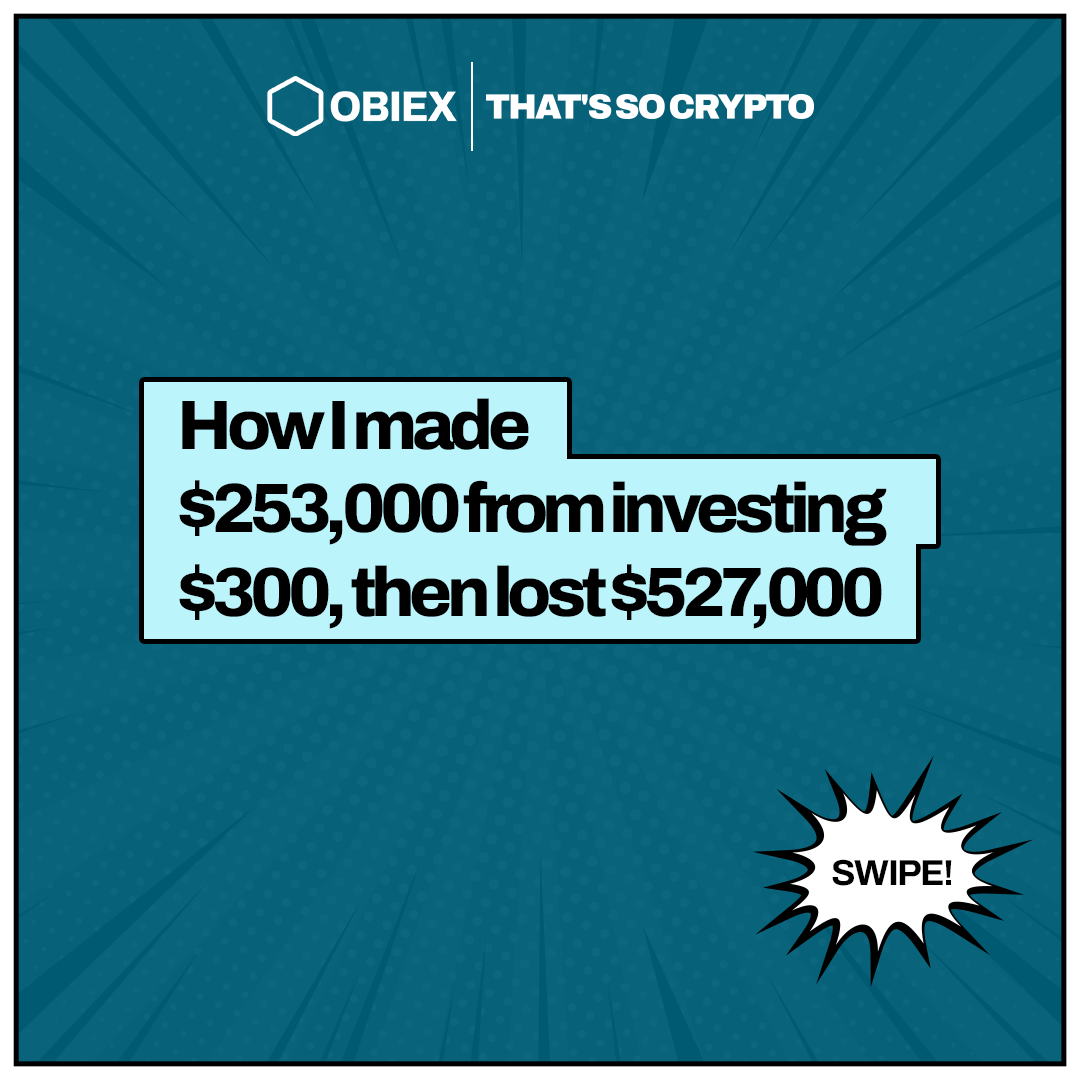 I made $253K from investing $300, then lost $527K
