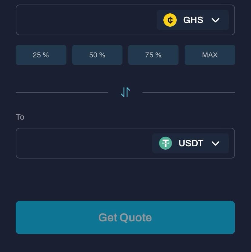 Buy USDT with GHS on Obiex