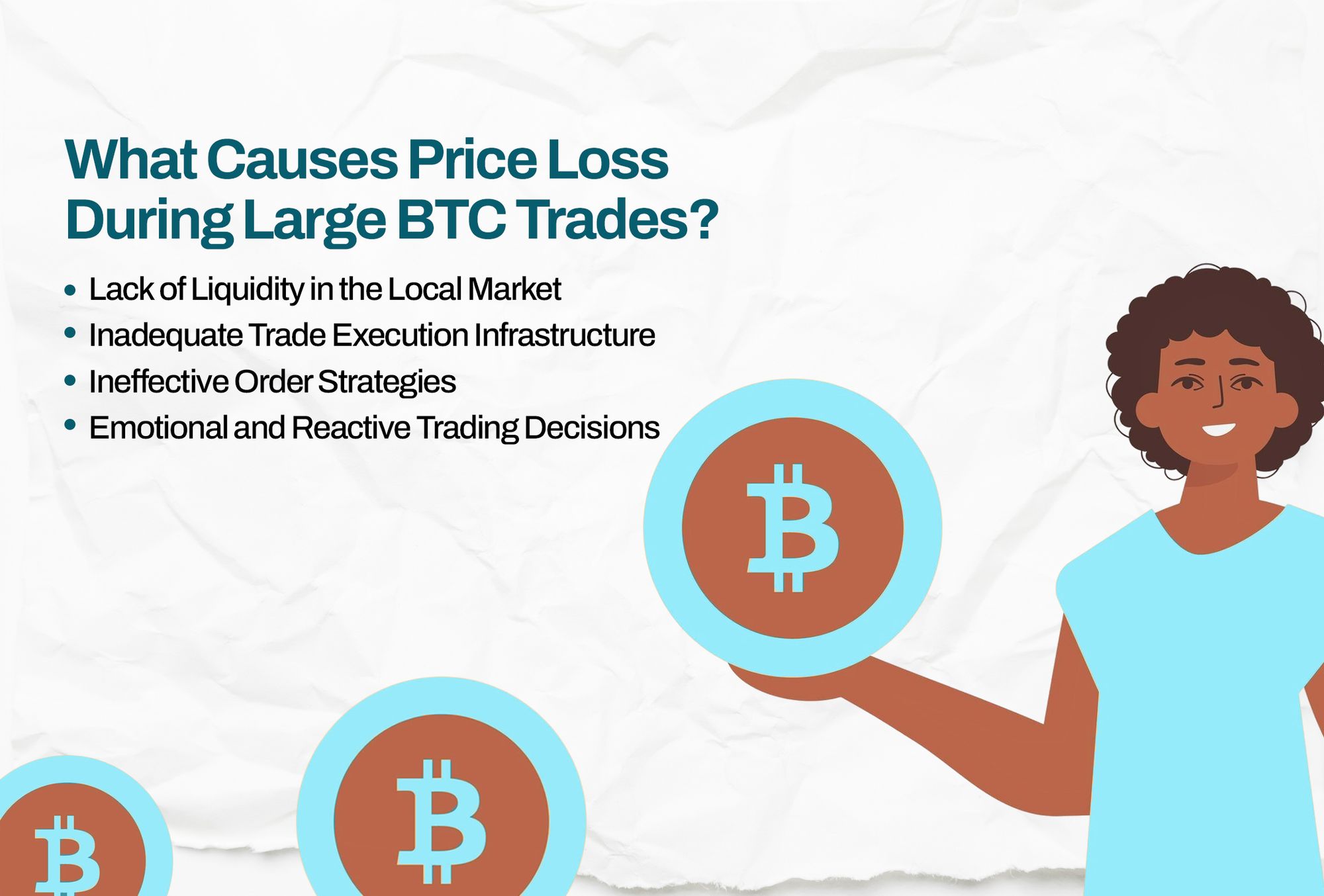 A list of the causes of price loss during large BTC trades