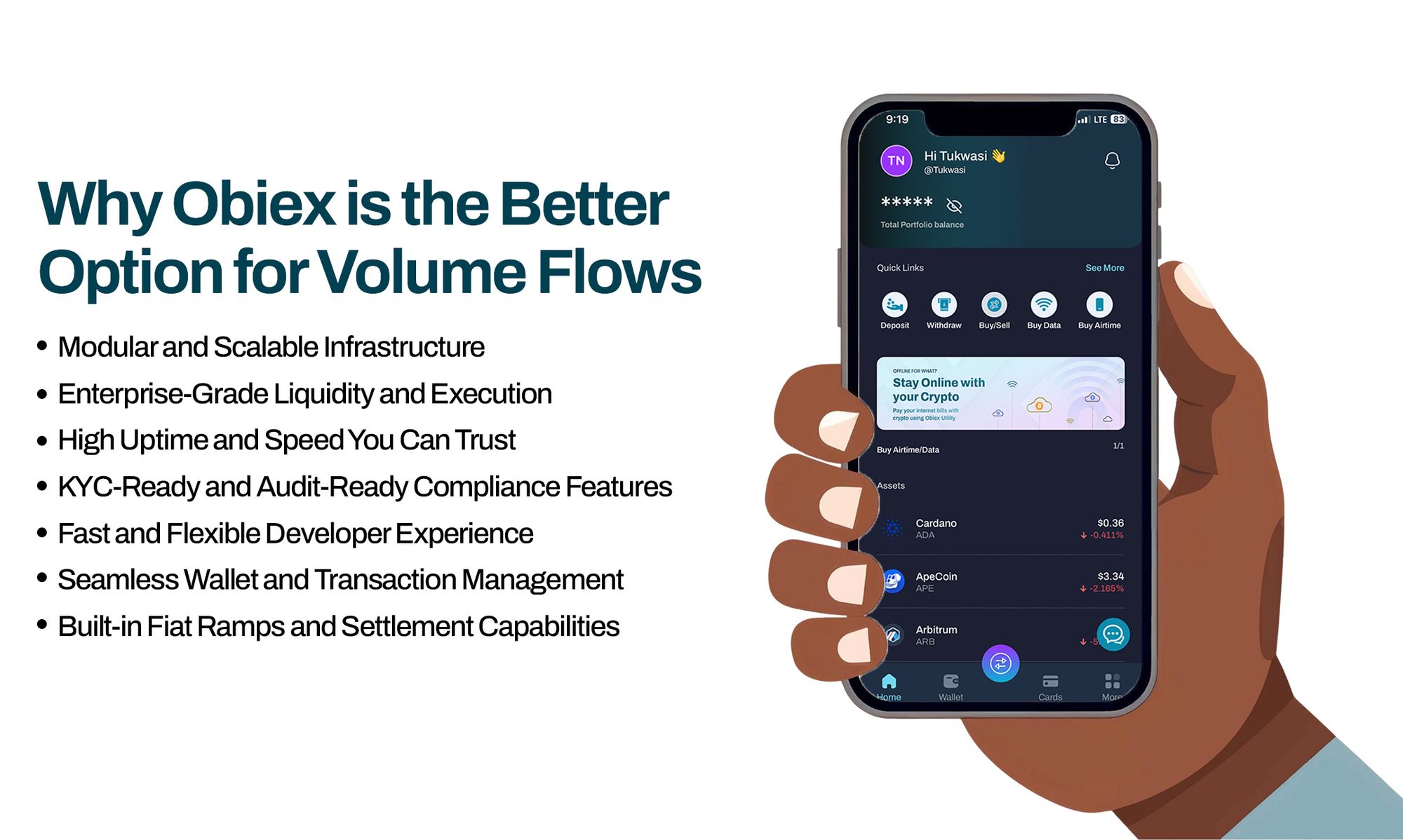 Why Obiex crypto API is great for businesses