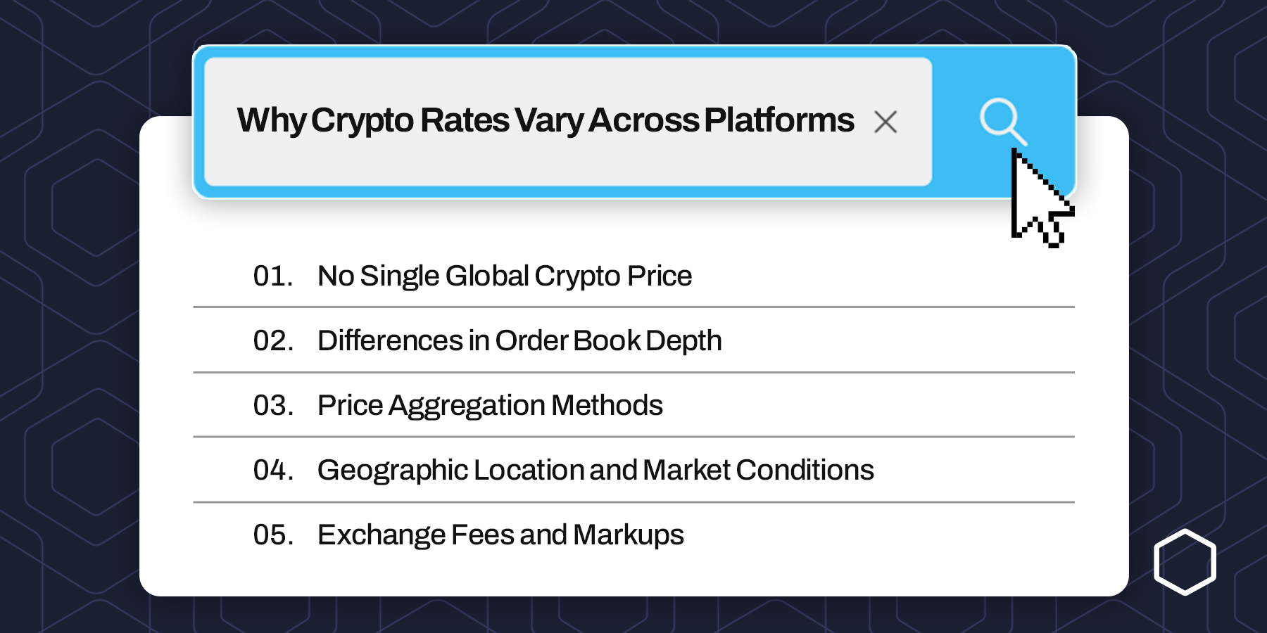 Reasons why crypto rates are different across platforms