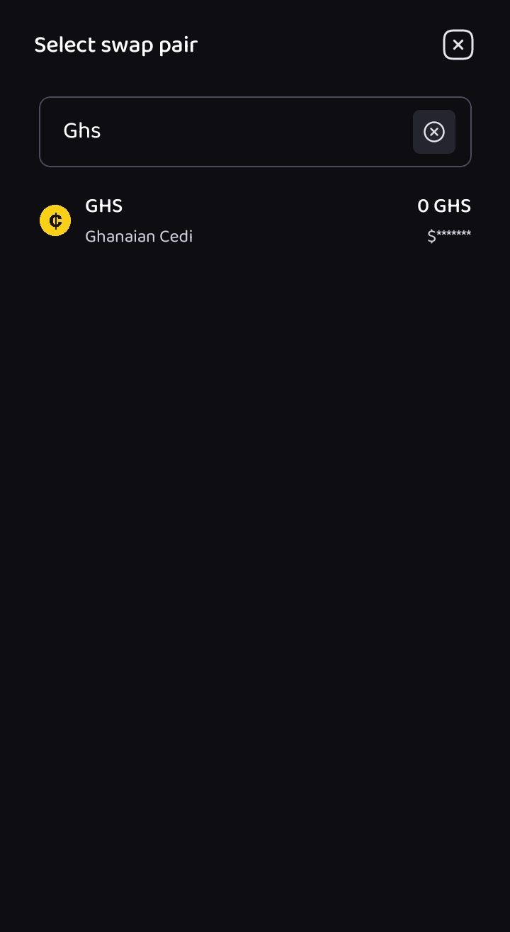 Crypto Selection Page
