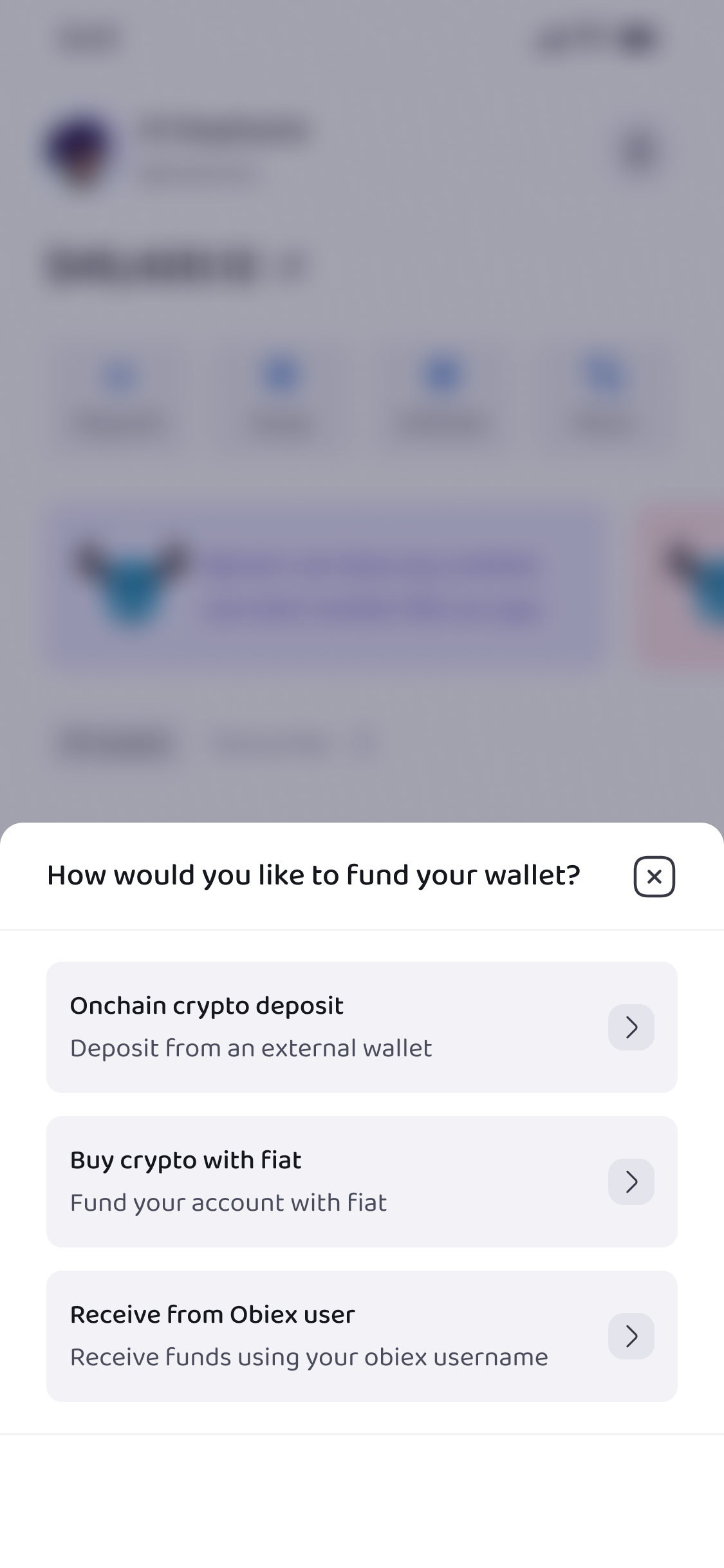 Methods to Deposit BTC on Obiex