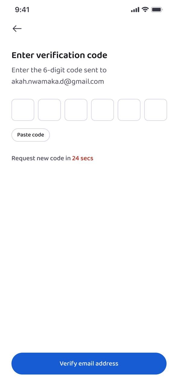 Email Verification Page