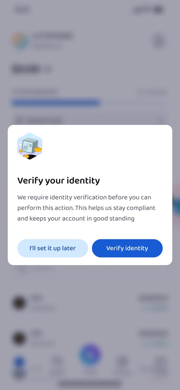 Identity Verification Acceptance Page