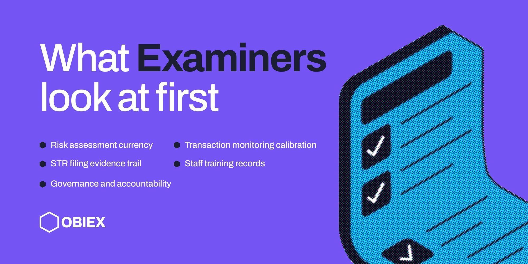 A list of what audit examiners look for 