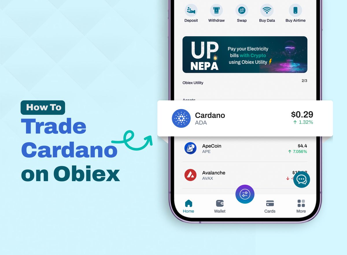 How to  Buy, Sell and Trade Cardano ADA on Obiex