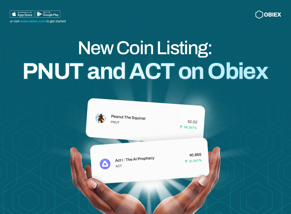 New Coin Listing: PNUT and ACT on  Obiex