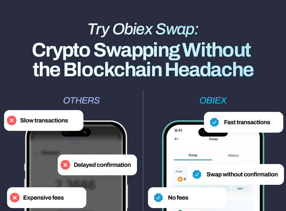 Try Obiex Swap: Crypto Swapping Without the Blockchain Headache